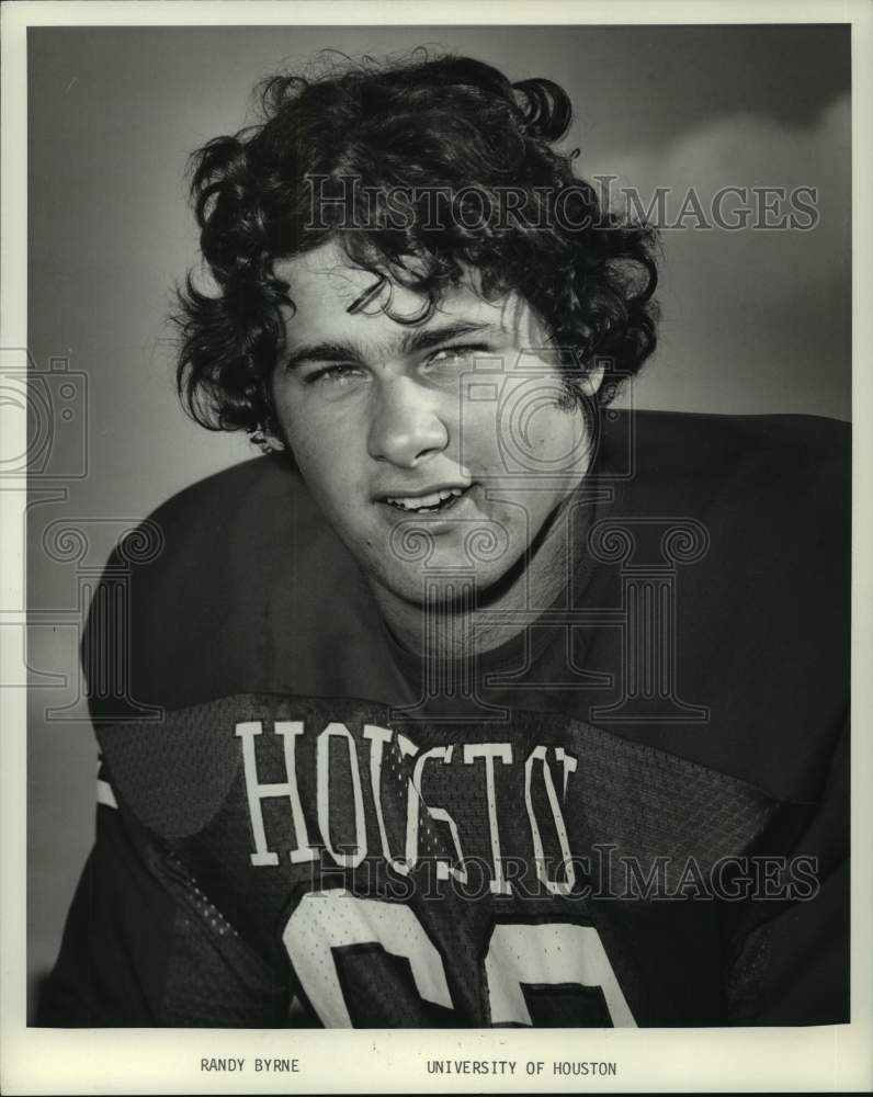 1977 Press Photo Randy Byrne, football player for the University of Houston- Historic Images