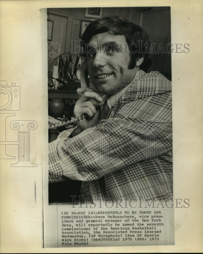 1973 Press Photo Dave DeBusschere to be named ABA basketball commissioner- Historic Images