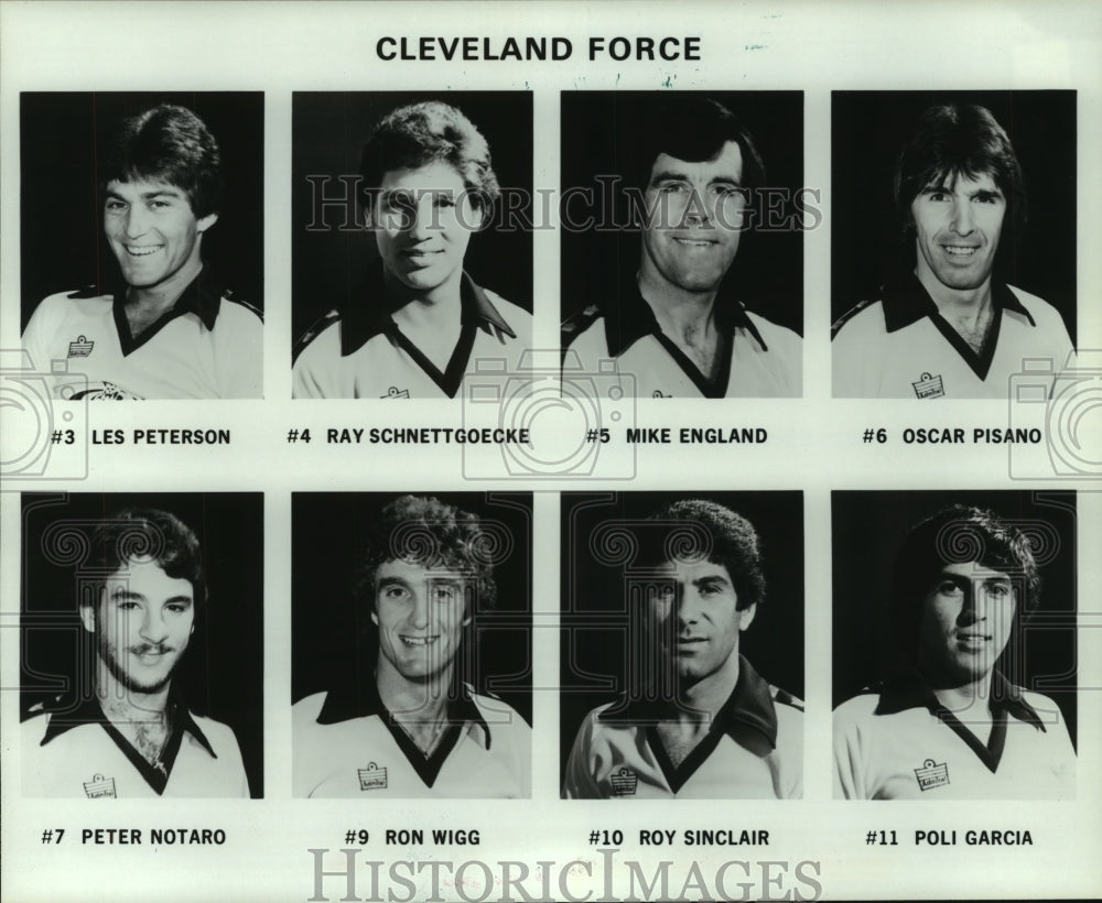 1984 Press Photo Members of the MISL&#39;s Cleveland Force soccer team. - hcs03569- Historic Images