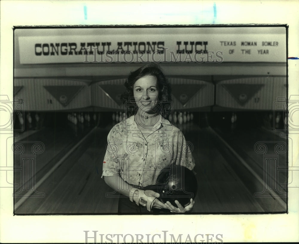 1988 Press Photo Luci Bonneau, Division A Ladies Champ and Texas Bowler of Year- Historic Images