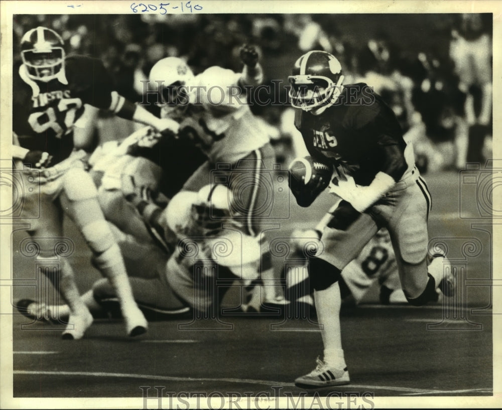 1979 Press Photo Texas Southern University&#39;s Lance Courville scores touchdown- Historic Images