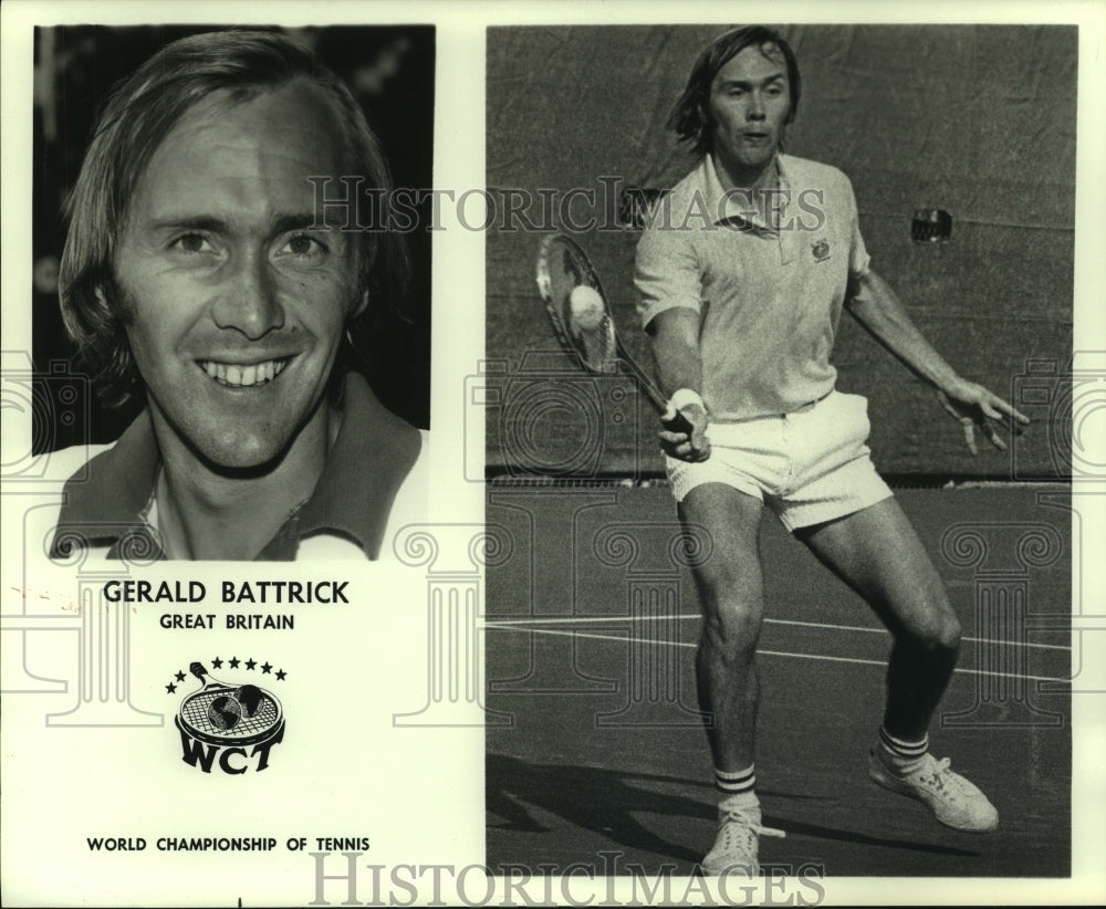 1975 Press Photo Professional tennis player Gerald Battrick of Great Britain.- Historic Images