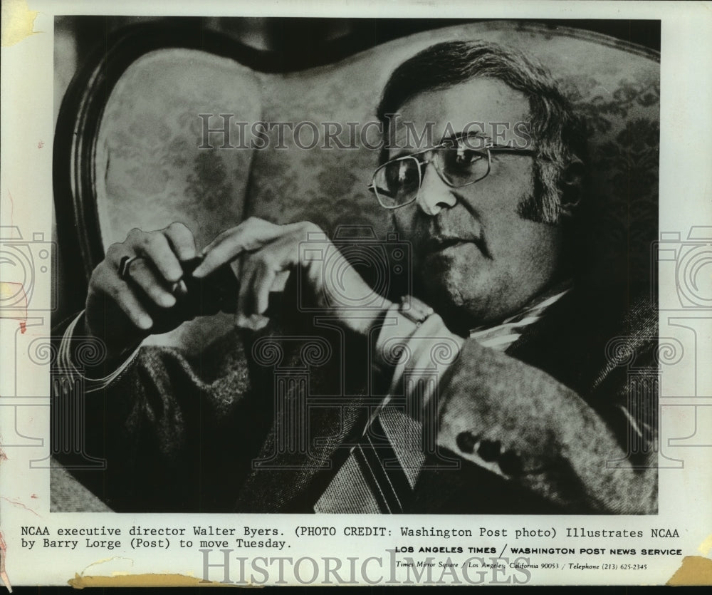 1977 Press Photo NCAA Executive Director, Walter Byers. - hcs03809- Historic Images