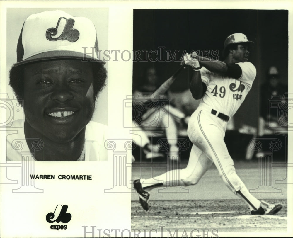 1980 Press Photo Montreal Expos&#39; baseball player Warren Cromartie. - hcs03822- Historic Images