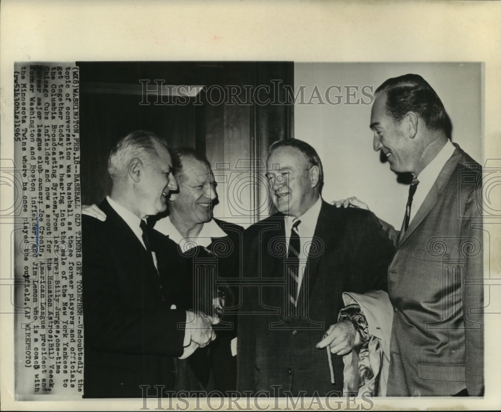 1965 Press Photo Baseball executives meet for Yankees sale meeting in Washington- Historic Images