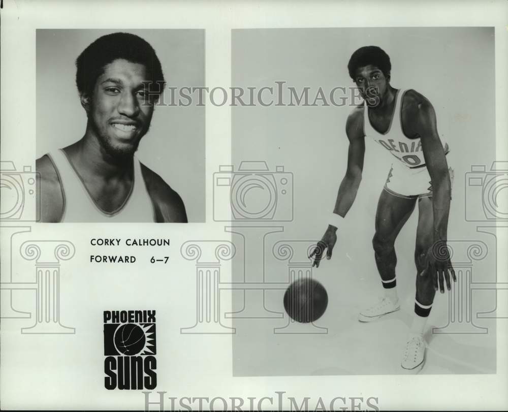 1974 Press Photo Corky Calhoun, forward for the Phoenix Suns - hcs03864- Historic Images