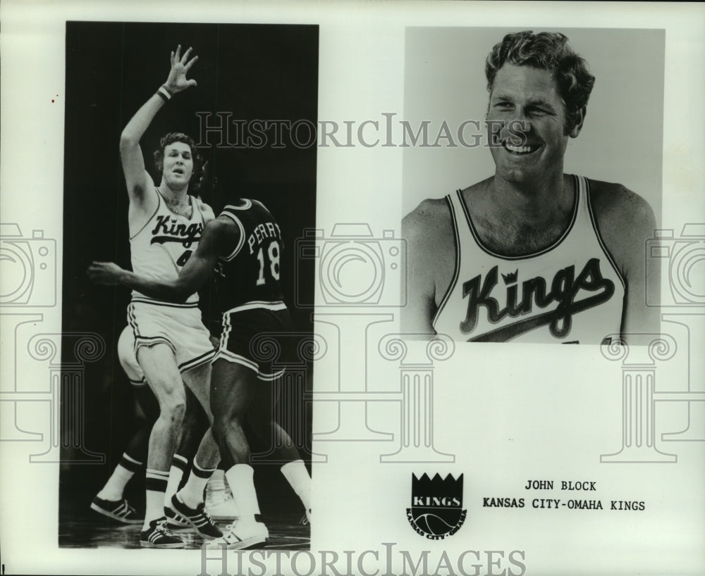 1974 Press Photo Kansas City-Omaha Kings basketball player John Block.- Historic Images