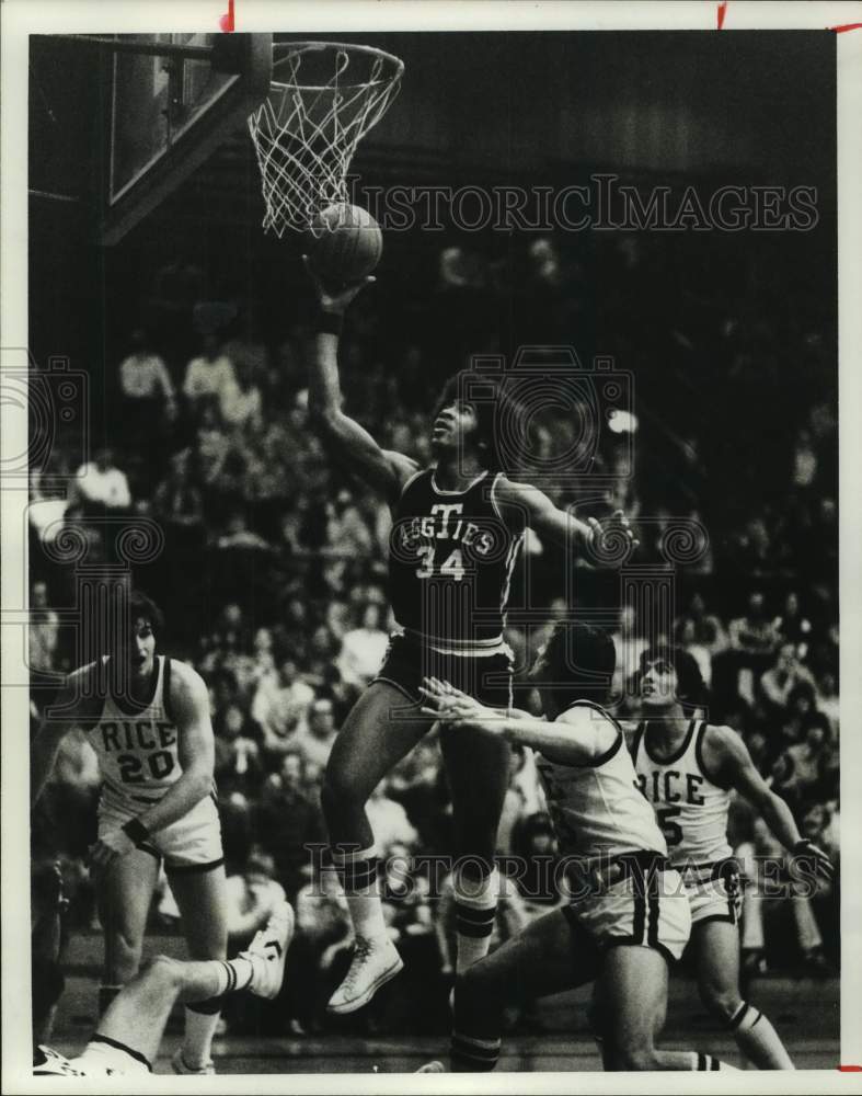 1978 Press Photo Texas A&amp;M&#39;s Tony De Cello sinks a shot during game vs. Rice- Historic Images