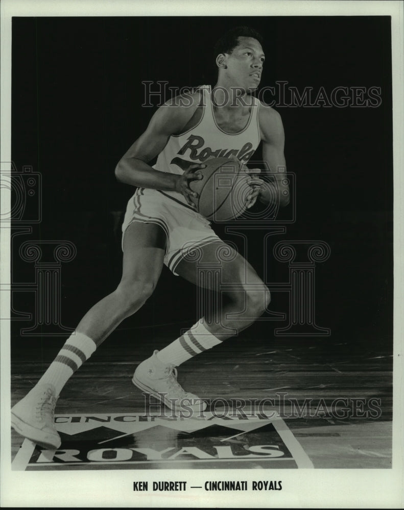 1972 Press Photo Cincinnati Royals basketball player Ken Durrett. - hcs04636- Historic Images