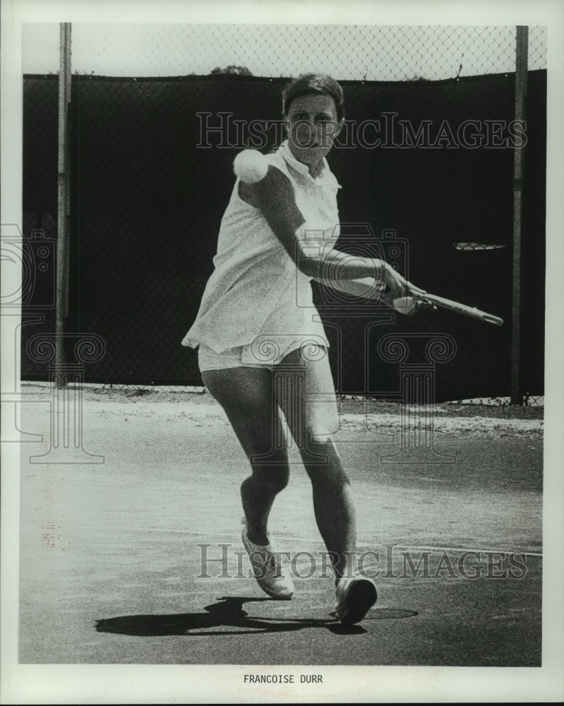 1972 Press Photo Professional tennis player Francoise Durr of France.- Historic Images