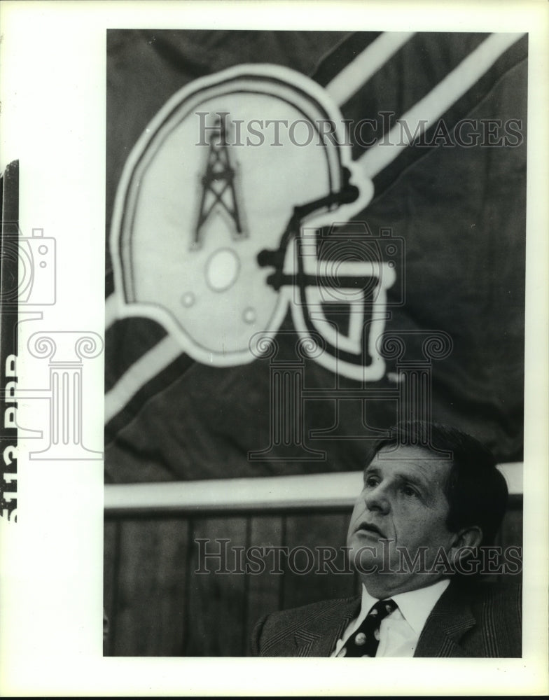 1990 Press Photo Houston Oilers' head football coach Jerry Glanville.- Historic Images