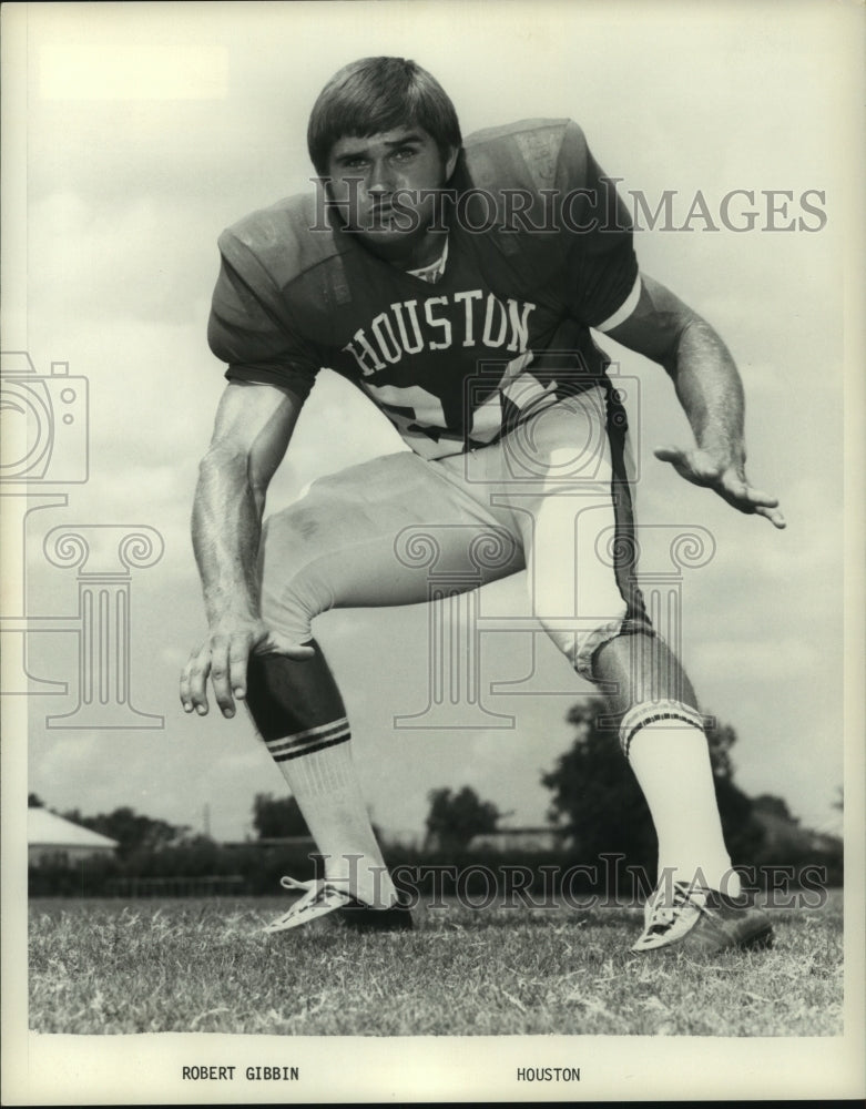 1972 Press Photo University of Houston defensive back Robert Giblin.- Historic Images