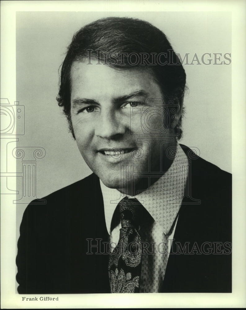 1973 Press Photo Monday Night Football broadcaster Frank Gifford - hcs04743- Historic Images