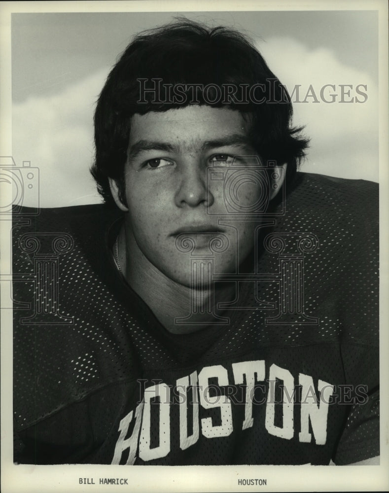 1972 Press Photo University of Houston football player Bill Hamrick. - hcs04824- Historic Images