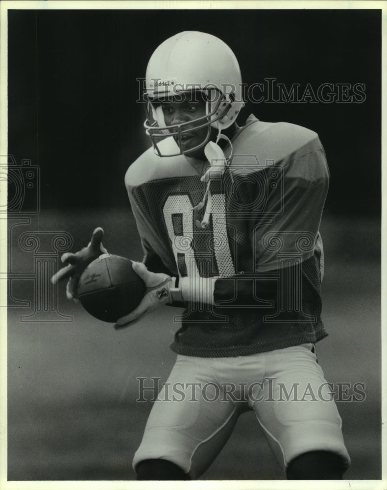 1989 Press Photo Oilers&#39; receiver Ernest Givins - hcs04878- Historic Images