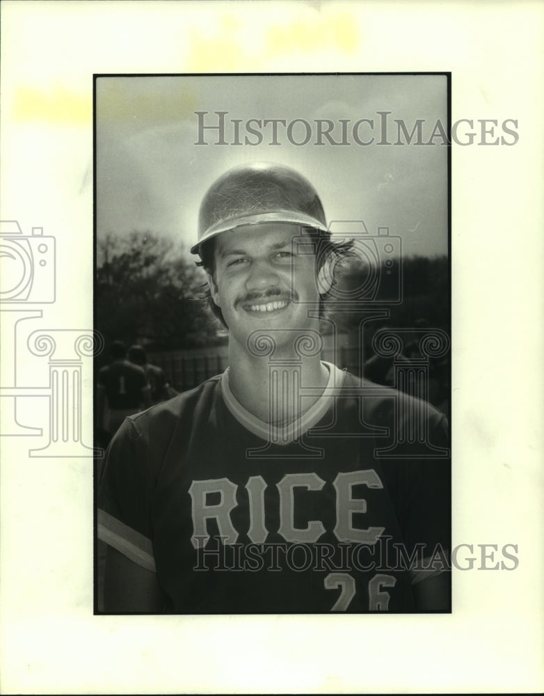 1988 Press Photo Rice University baseball player Mike Fox. - hcs05076- Historic Images