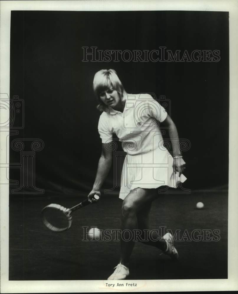 1971 Press Photo Tory Ann Fretz competes in a tennis tournament - hcs05096- Historic Images