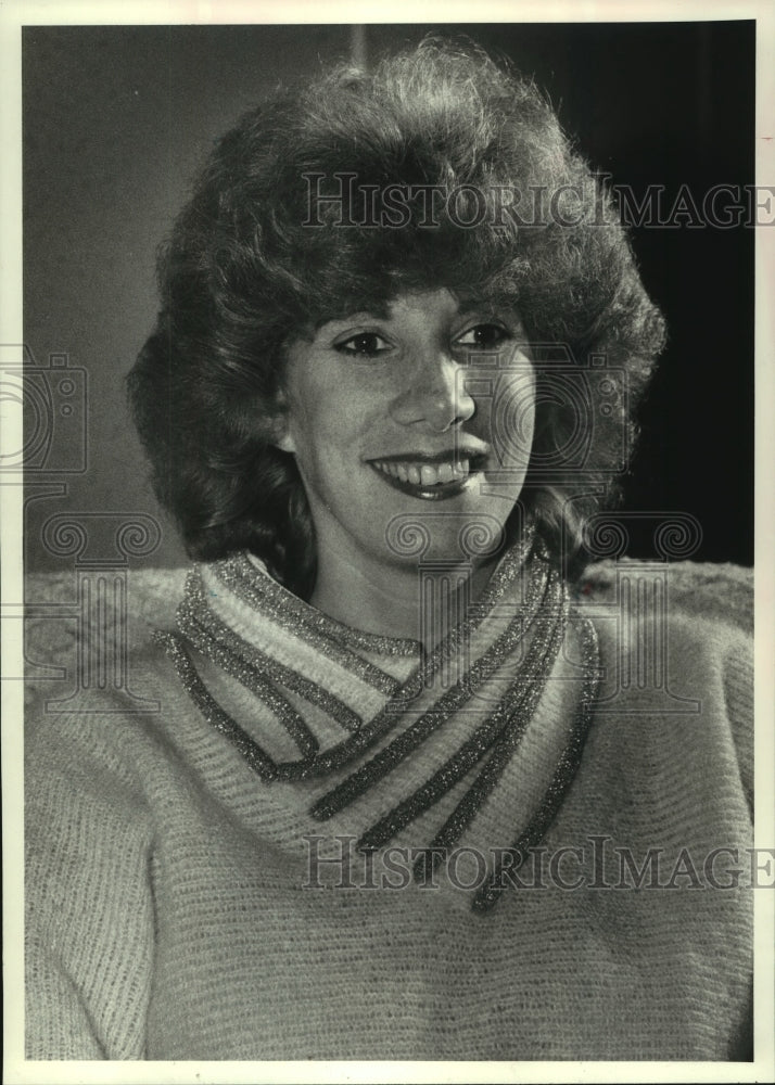 1983 Press Photo Nan Fisher, wife of Houston Oilers&#39; guard Ed Fisher.- Historic Images