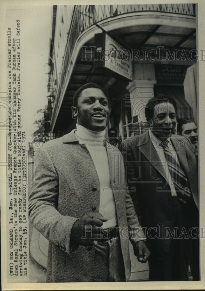 1971 Press Photo Boxing Heavyweight champ Joe Frazier in New Orleans - hcs05203- Historic Images