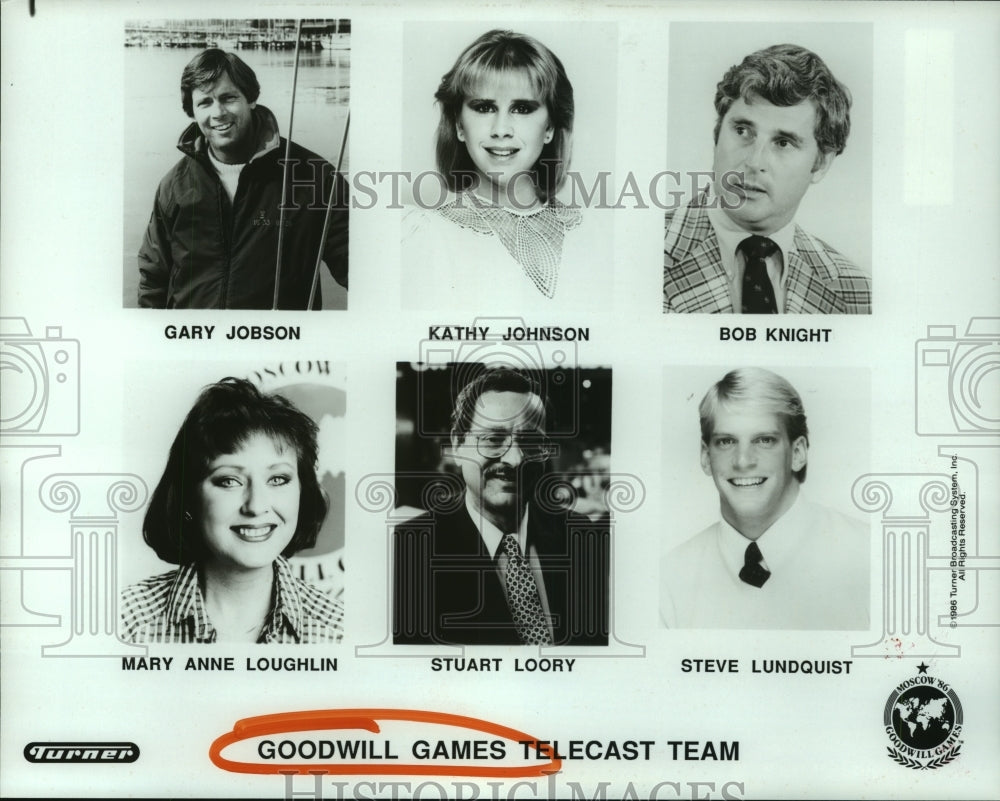 1986 Press Photo Goodwill Games telecast commentator team. - hcs05431- Historic Images