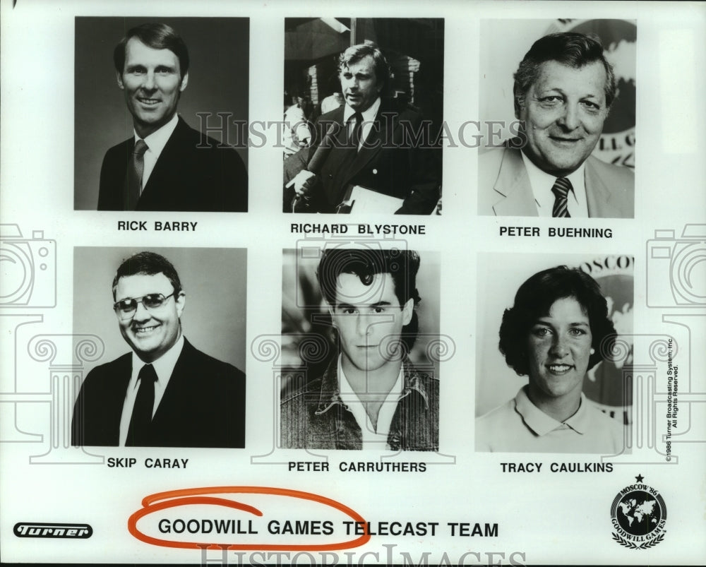 1986 Press Photo Goodwill Games telecast commentator team. - hcs05437- Historic Images