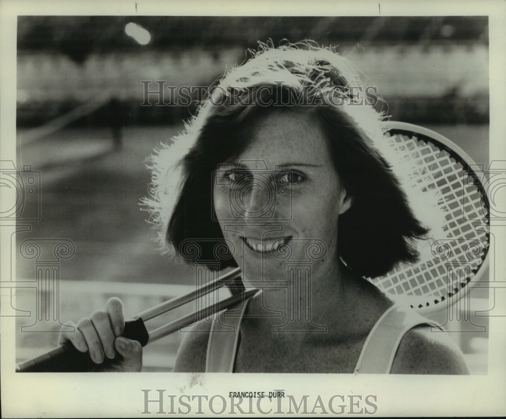 1982 Press Photo Professional tennis player Francoise Durr of France.- Historic Images