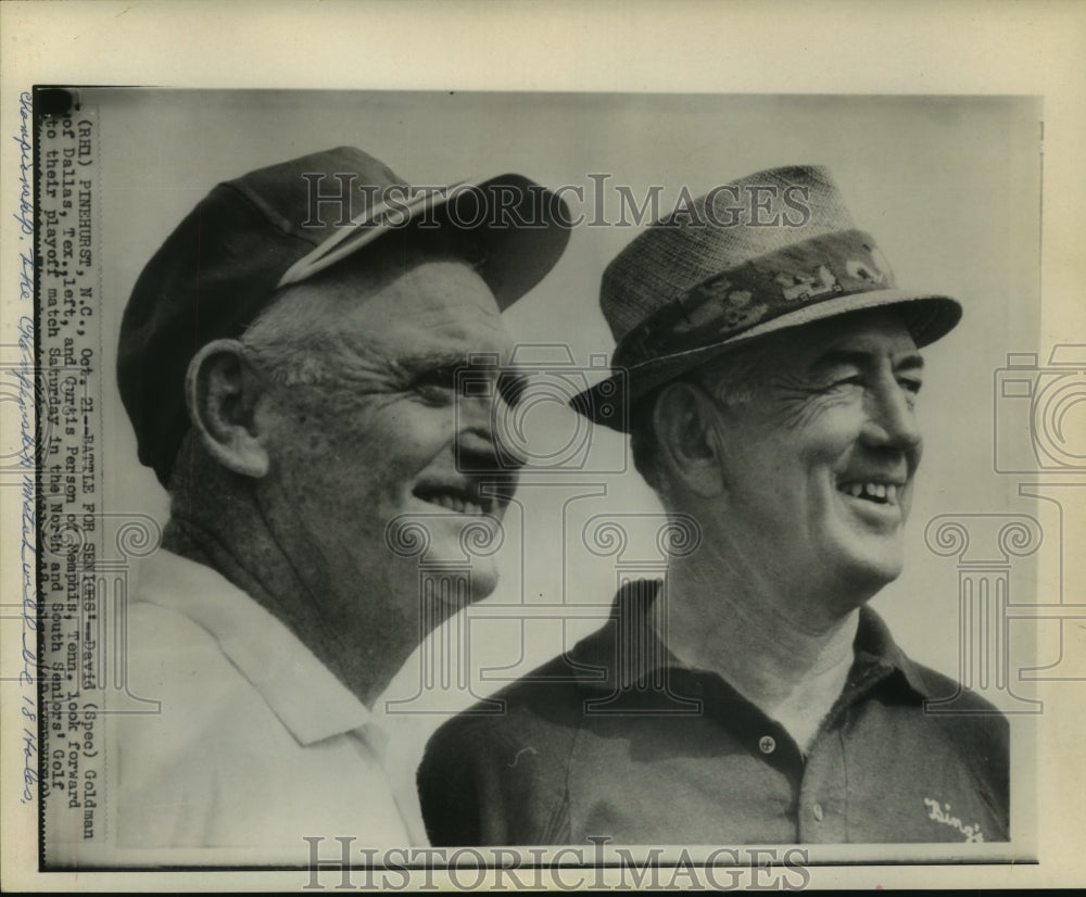 1966 Press Photo Senior golfers Goldman and Person in playoff at tourney.- Historic Images