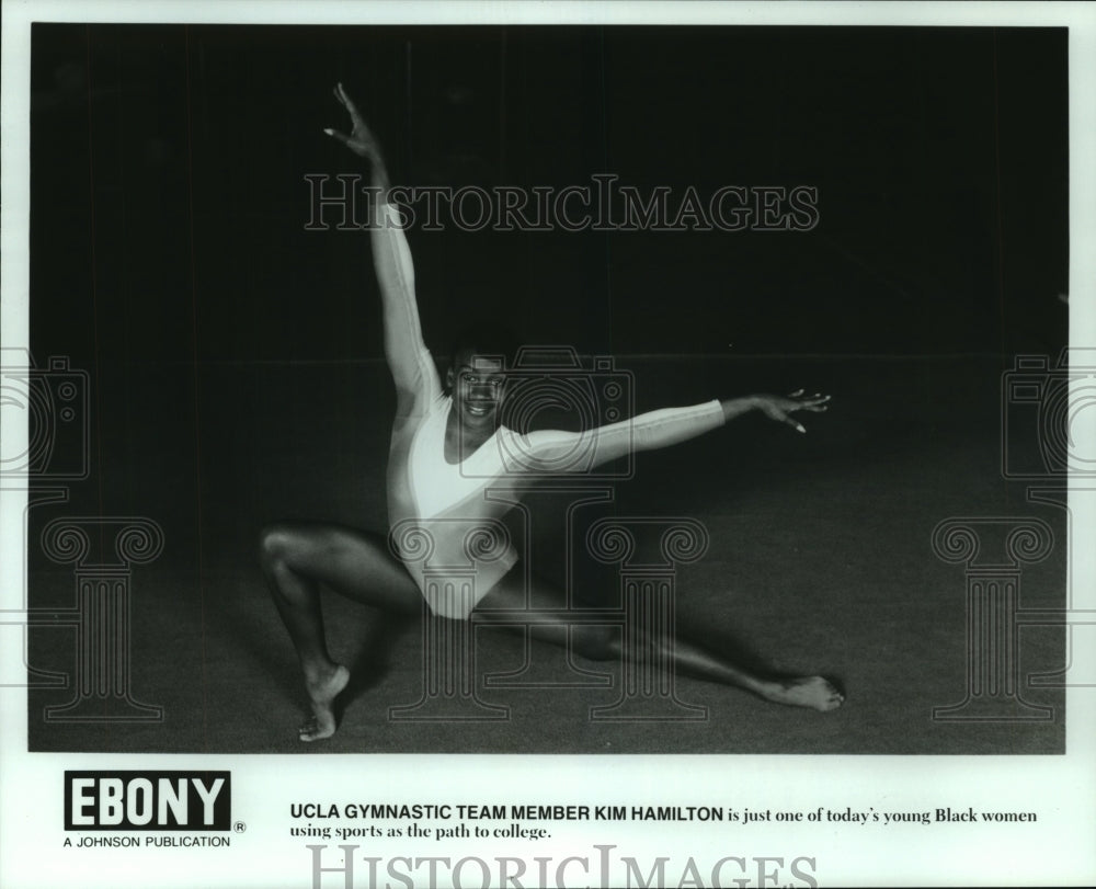 1987 Press Photo UCLA Gymnastics, Kim Hamilton on college athletics path- Historic Images