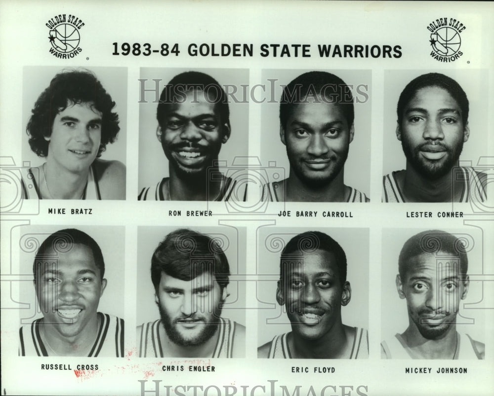 1987 Press Photo Members of the 1983-1984 Golden State Warriors Basketball Team.- Historic Images