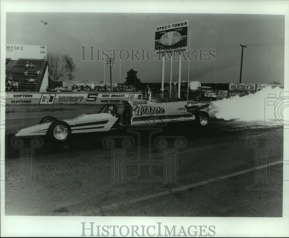 1983 Press Photo Drag Racing Champion Don Garlits driving Wildfire, jet dragster- Historic Images