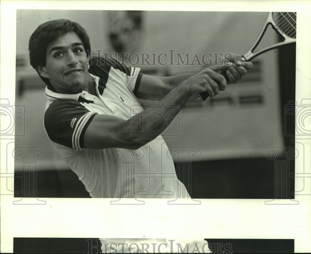 1987 Press Photo Pro tennis player Sammy Giammalva at Australian Indoor Open.- Historic Images