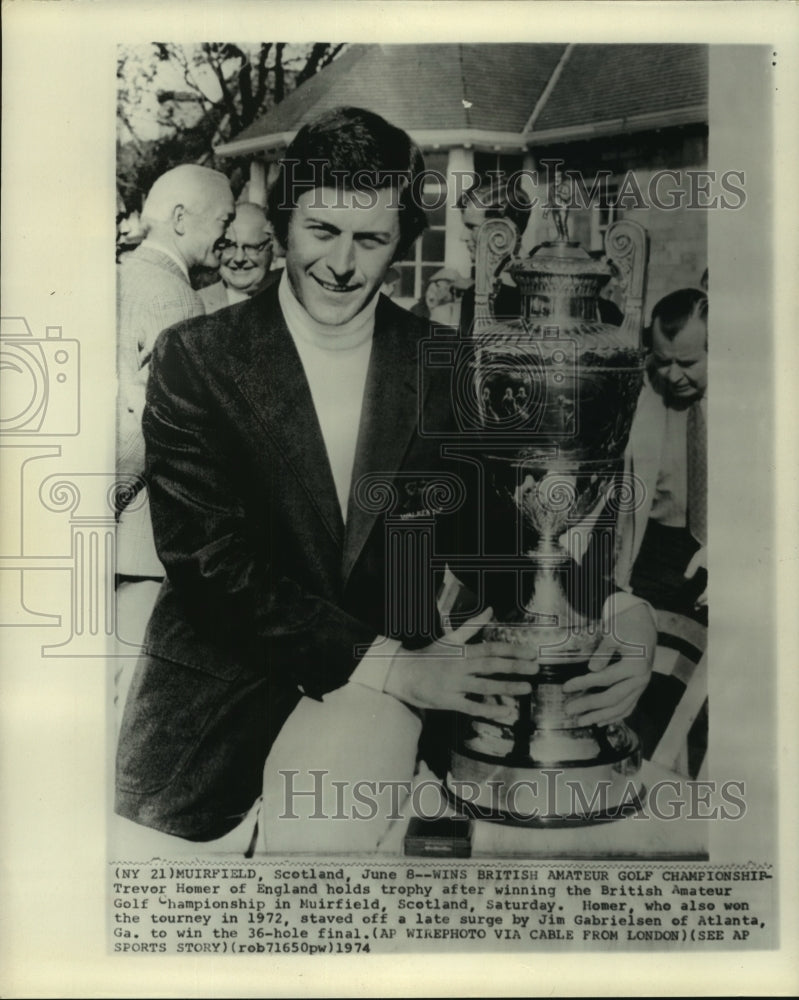 1974 Press Photo Trevor Homer wins British Amateur Golf Championship - hcs05871- Historic Images