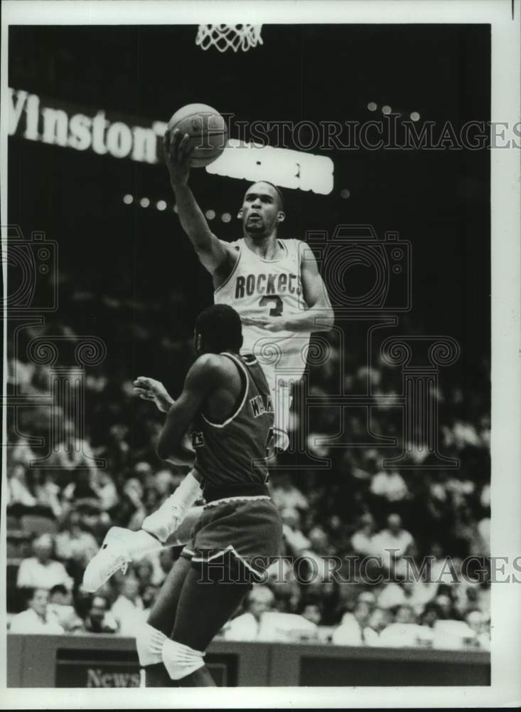 1989 Press Photo Derrick Chievous, forward player for the Houston Rockets- Historic Images