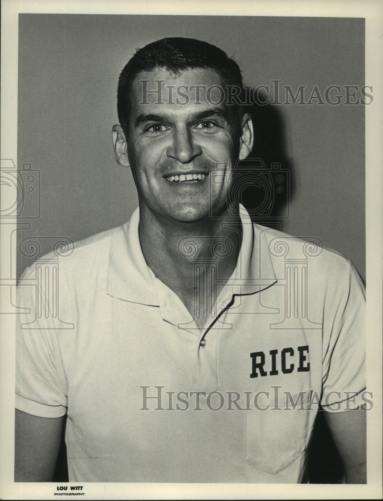 1967 Press Photo Ex-Rice University football Allen Davis at Athens High- Historic Images