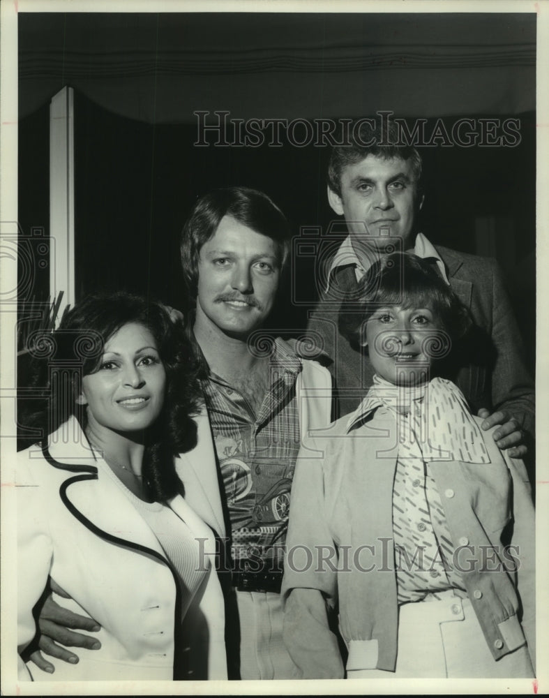 1976 Press Photo Guests pose at Boccaccio 2000 party in Houston. - hcs06310- Historic Images