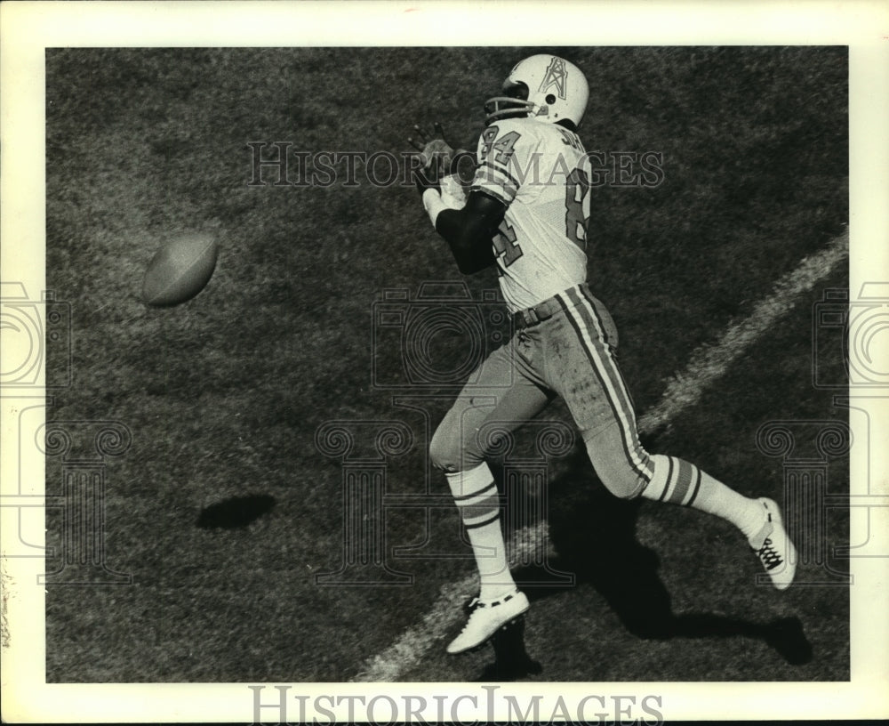 1978 Press Photo Houston Oilers&#39; receiver Billy Johnson misses the catch.- Historic Images