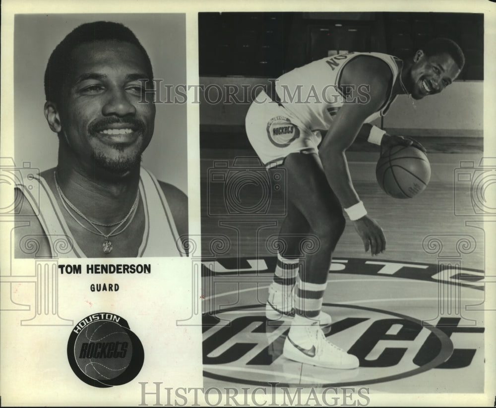 1980 Press Photo Houston Rockets basketball guard, Tom Henderson. - hcs06644- Historic Images