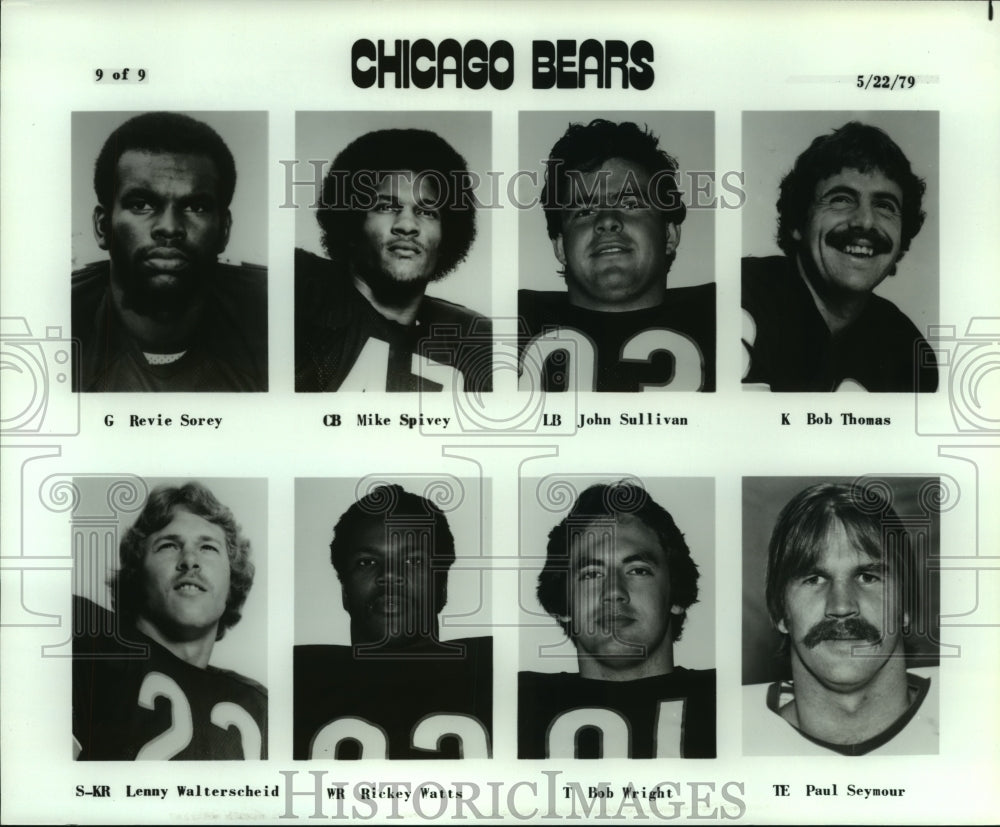 1979 Press Photo Chicago Bears football players. - hcs07000- Historic Images