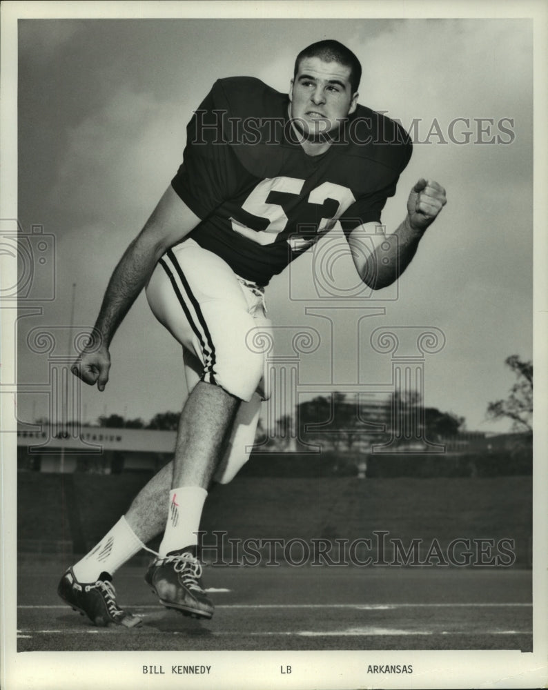 1970 Press Photo University of Arkansas linebacker Bill Kennedy. - hcs07290- Historic Images