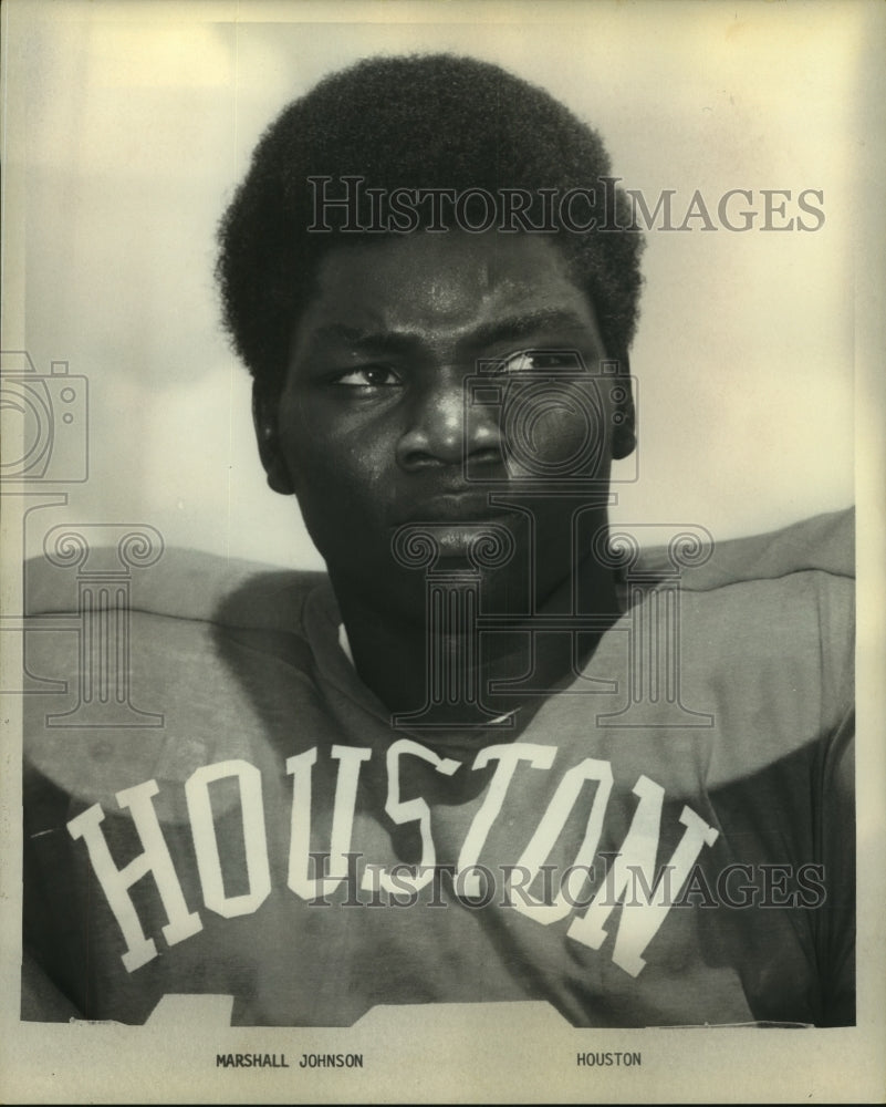 Press Photo University of Houston football player Marshall Johnson - hcs07391- Historic Images