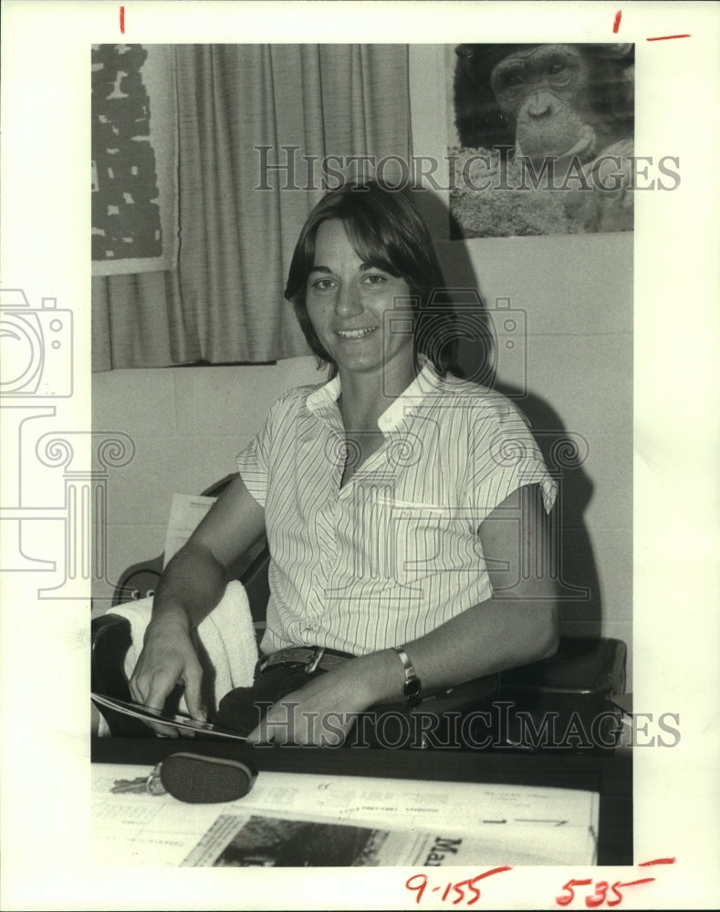 1981 Press Photo San Jacinto College women's basketball Jaci Junkman.- Historic Images