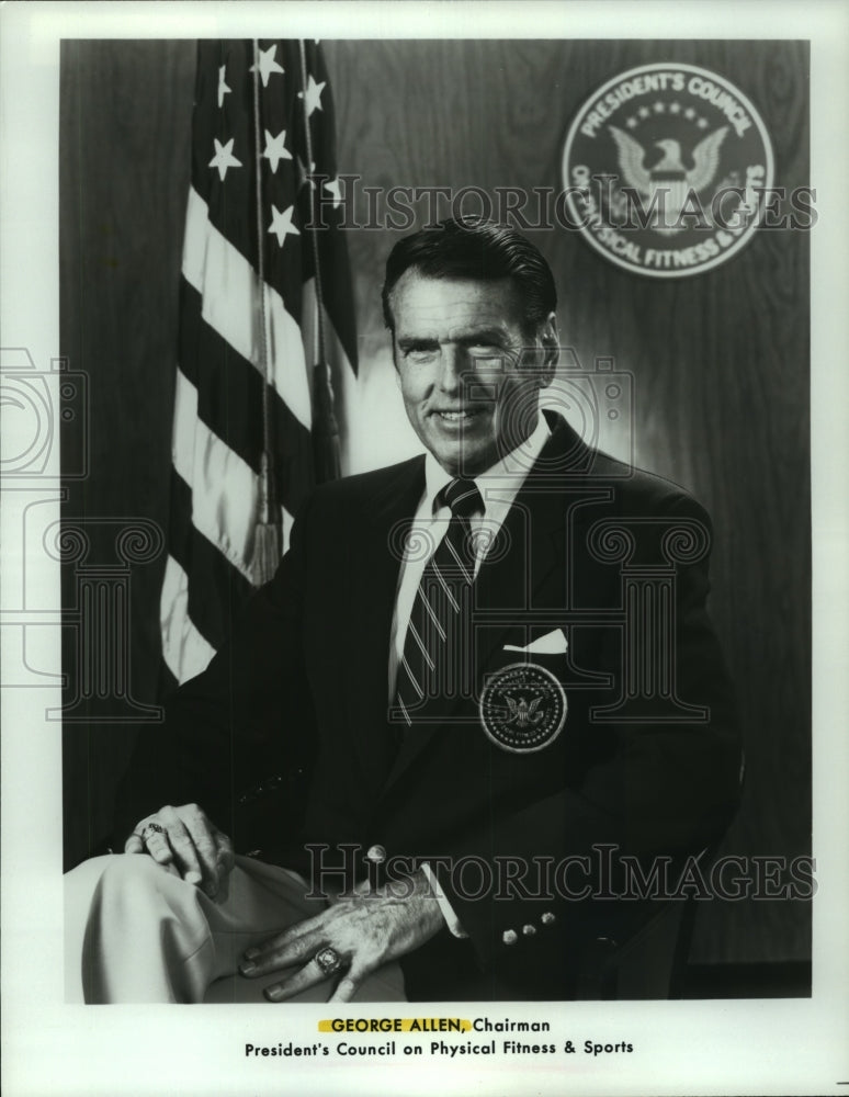 1982 Press Photo George Allen, Chairman, President&#39;s Council on Physical Fitness- Historic Images