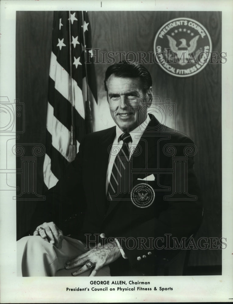 1982 Press Photo George Allen, Chairman, President&#39;s Council on Physical Fitness- Historic Images