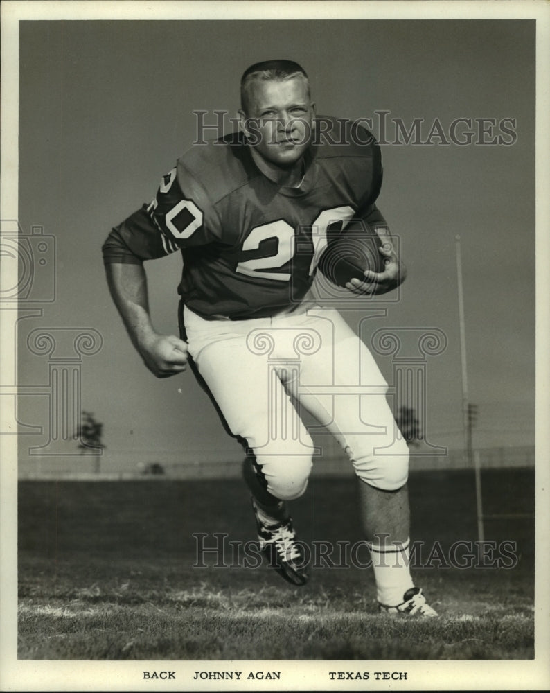 1965 Press Photo Texas Tech University back Johnny Agan. - hcs07859- Historic Images