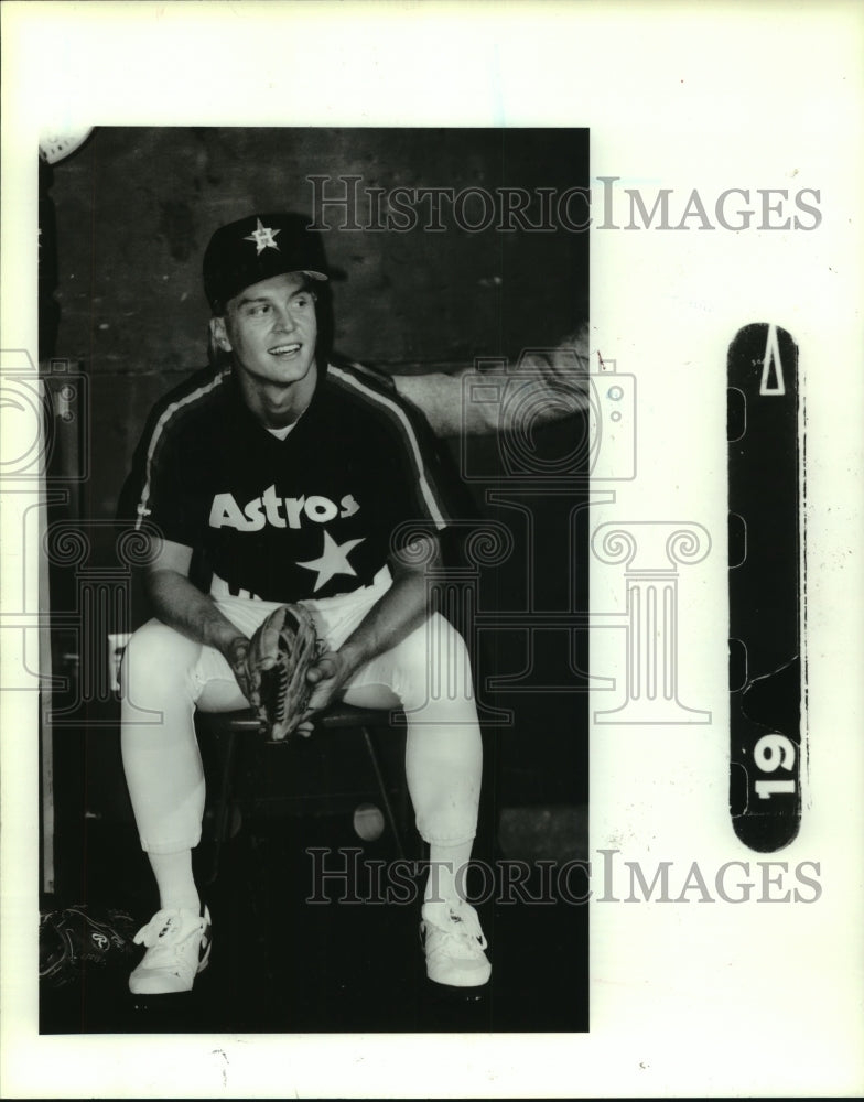 1990 Press Photo Jeff Baldwin during his major league debut with Houston Astros.- Historic Images