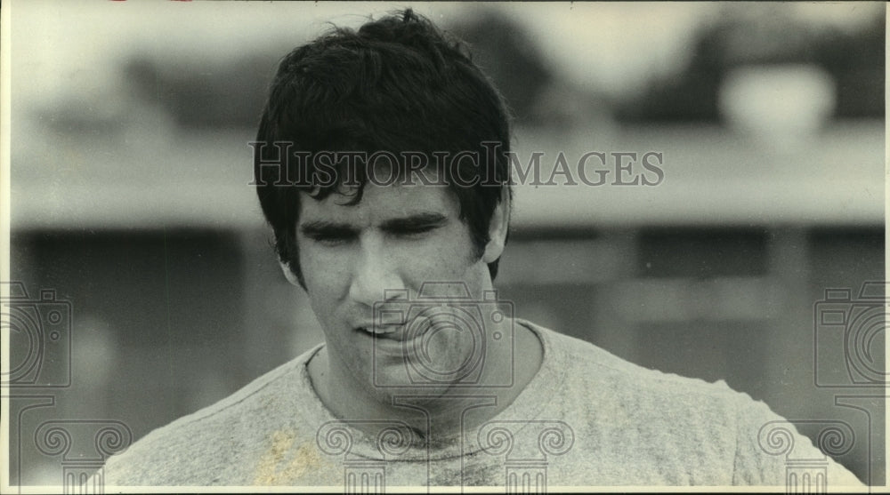 1974 Press Photo Houston Oilers&#39; offensive guard Brian Goodman. - hcs08298- Historic Images