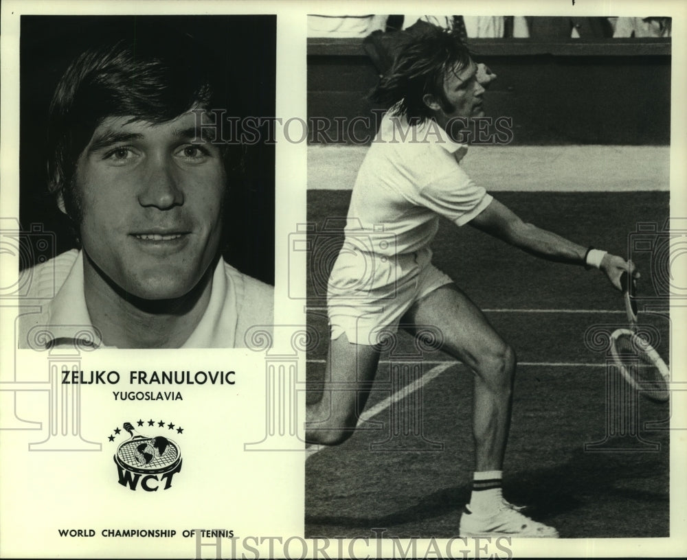 1975 Press Photo Professional tennis player Zeljko Franulovic of Yugoslavia.- Historic Images