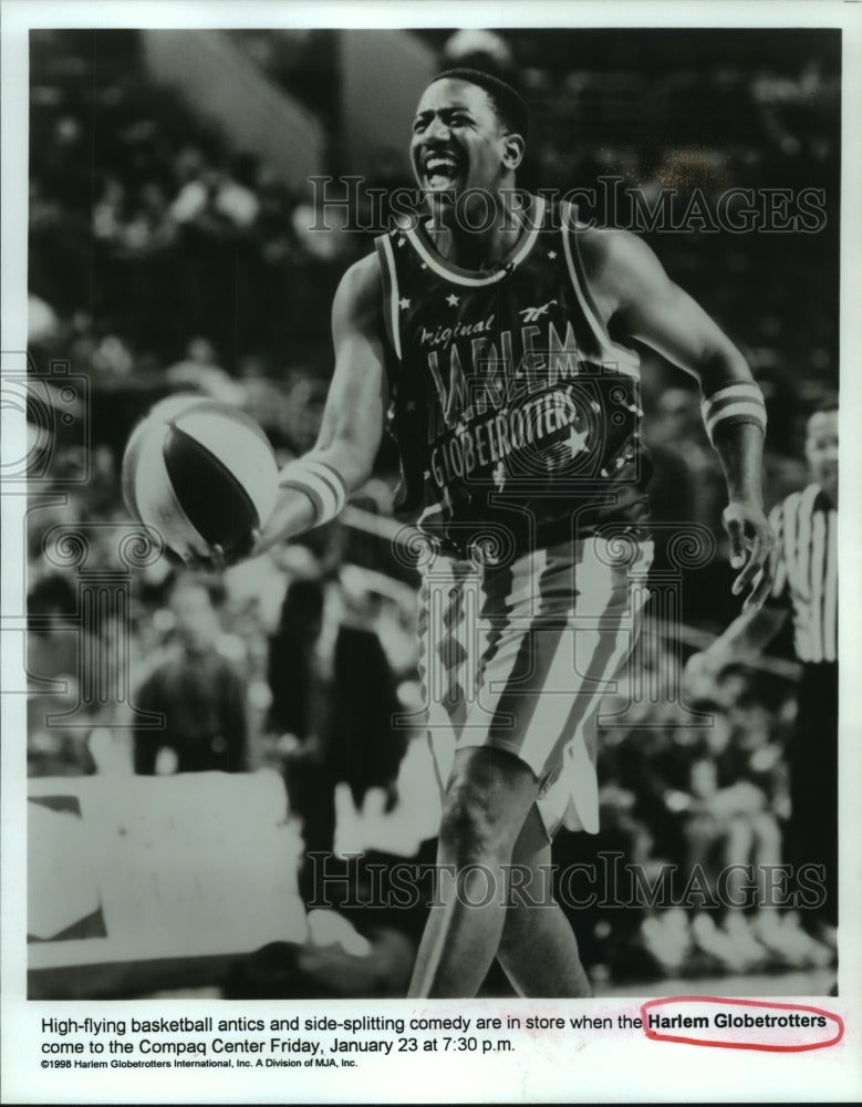 1989 Press Photo Harlem Globetrotters to perform in Houston's Compaq Center.- Historic Images