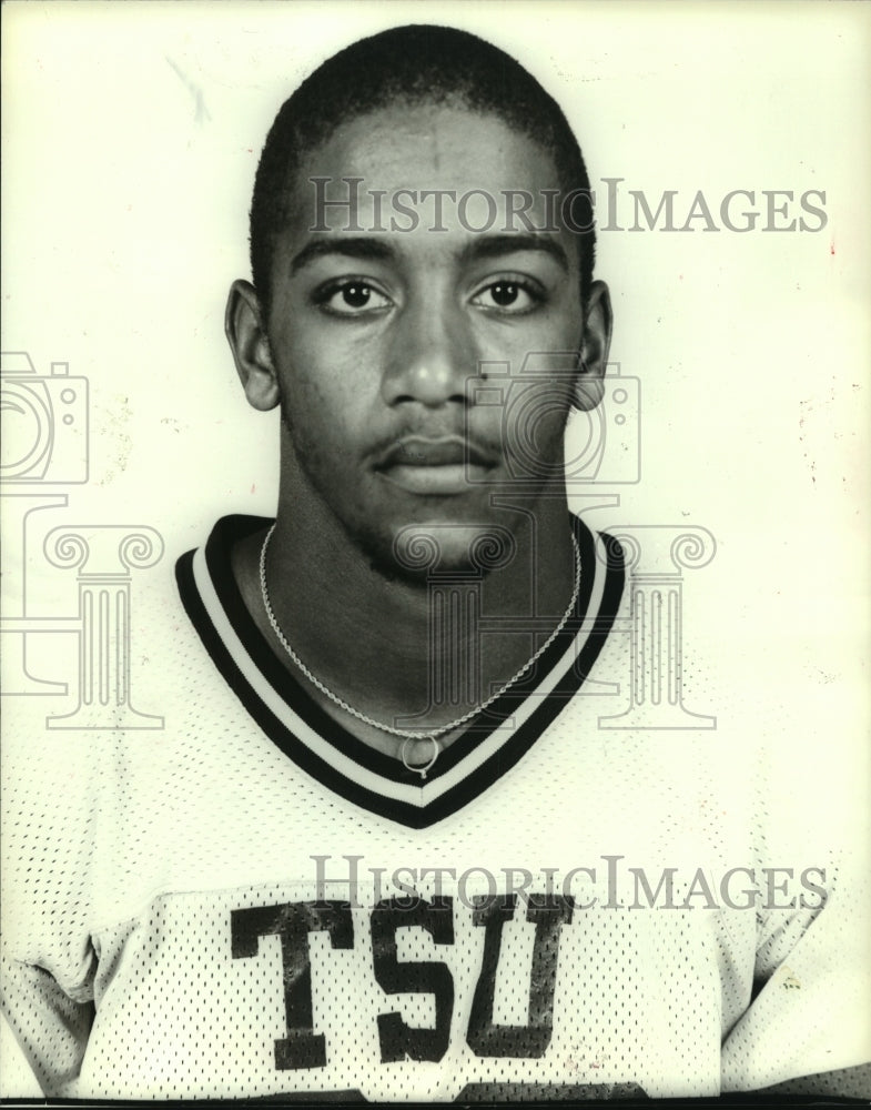1986 Press Photo Texas Southern University football player Darrell Colbert.- Historic Images