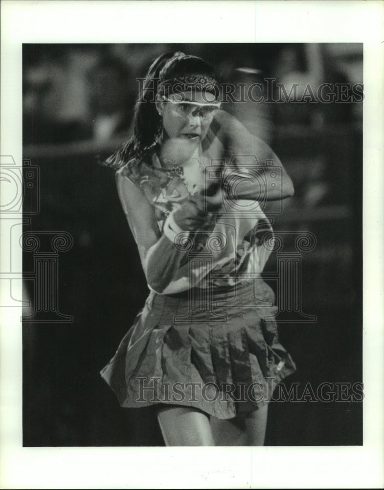 1993 Press Photo Pro tennis player Debbie Graham during match in Houston.- Historic Images